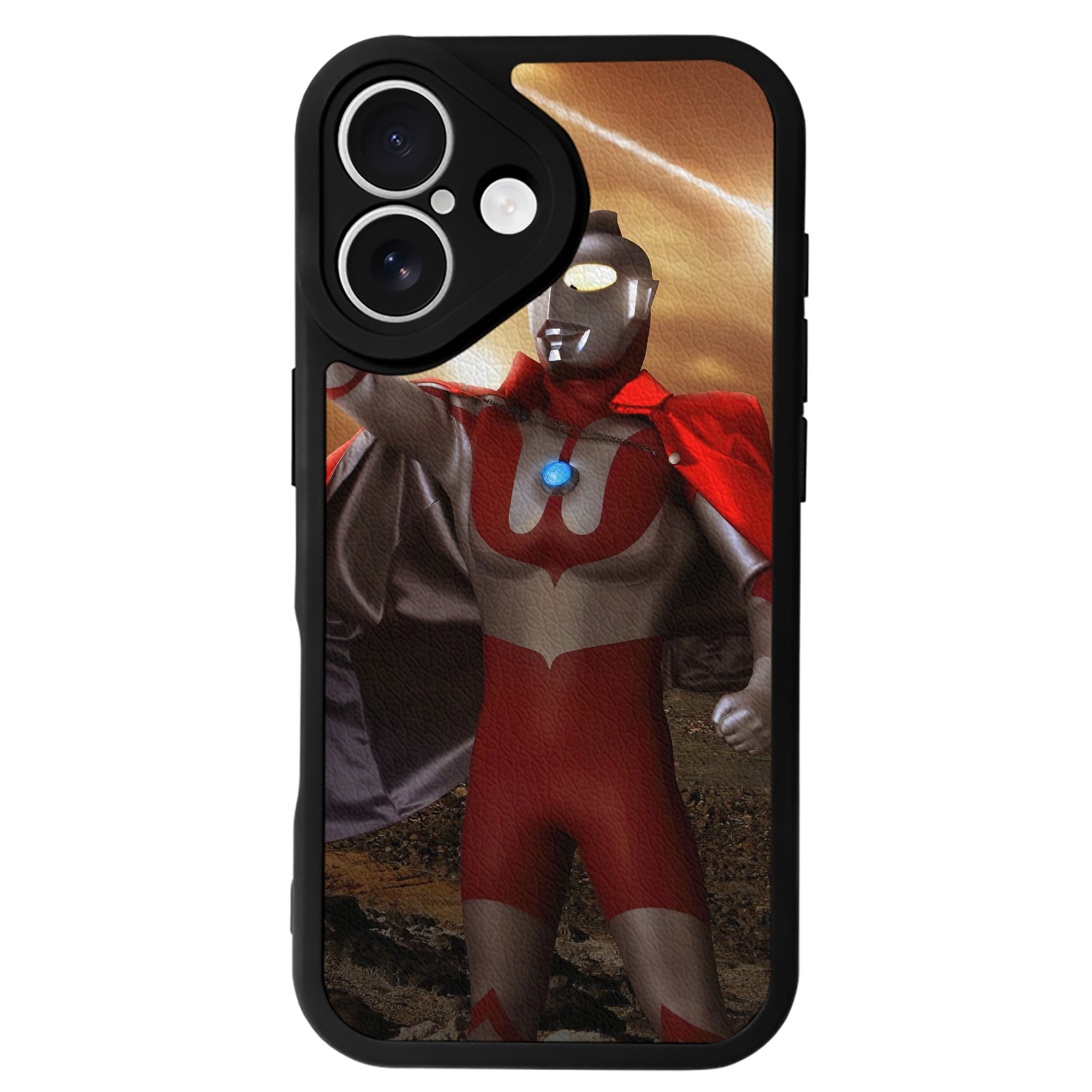 （画像用） ウルトラマン Ultraman 【iPhone 16シリーズ対応】シリコンスマホケース（レザー調） 材質：シリコン